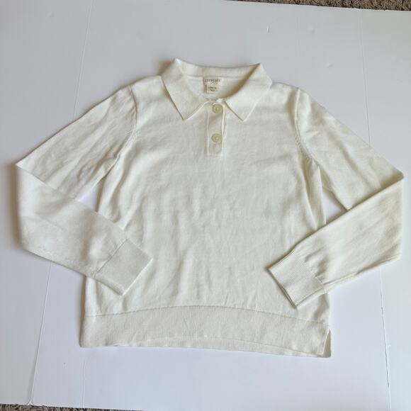 Crewcuts Boys Ivory Cotton Sweater Polo Large 10/11 - Picture 2 of 7
